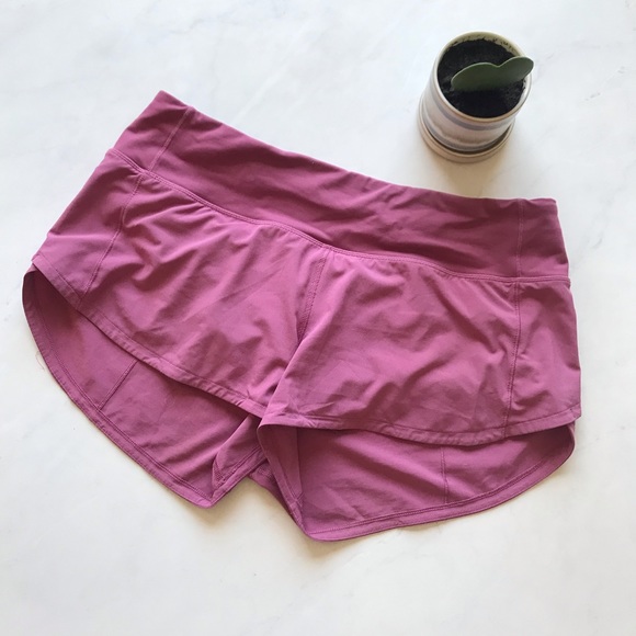 Pink lululemon speed short. Size 6. - Picture 1 of 9